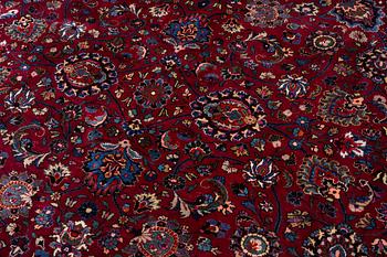 A Meshed carpet, c. 393 x 305 cm.