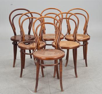 STOLAR, 6 st, bl a Thonet, 1900-talets första hälft.