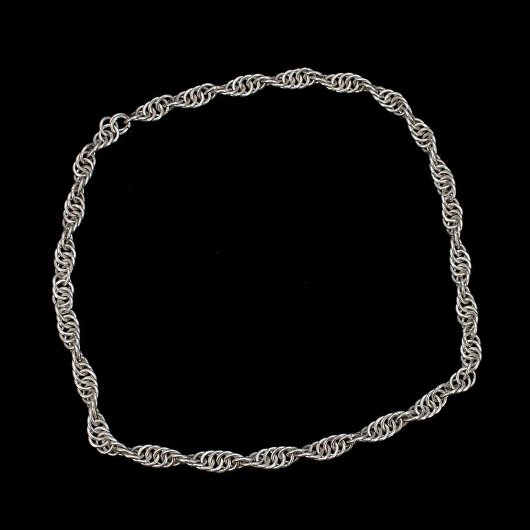 HALSBAND, silver, ostämplat. Vikt 102 g.