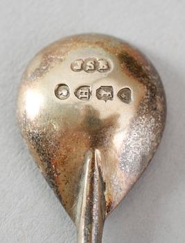 SALTKAR, 1 par, silver, England, 1800-tal.
