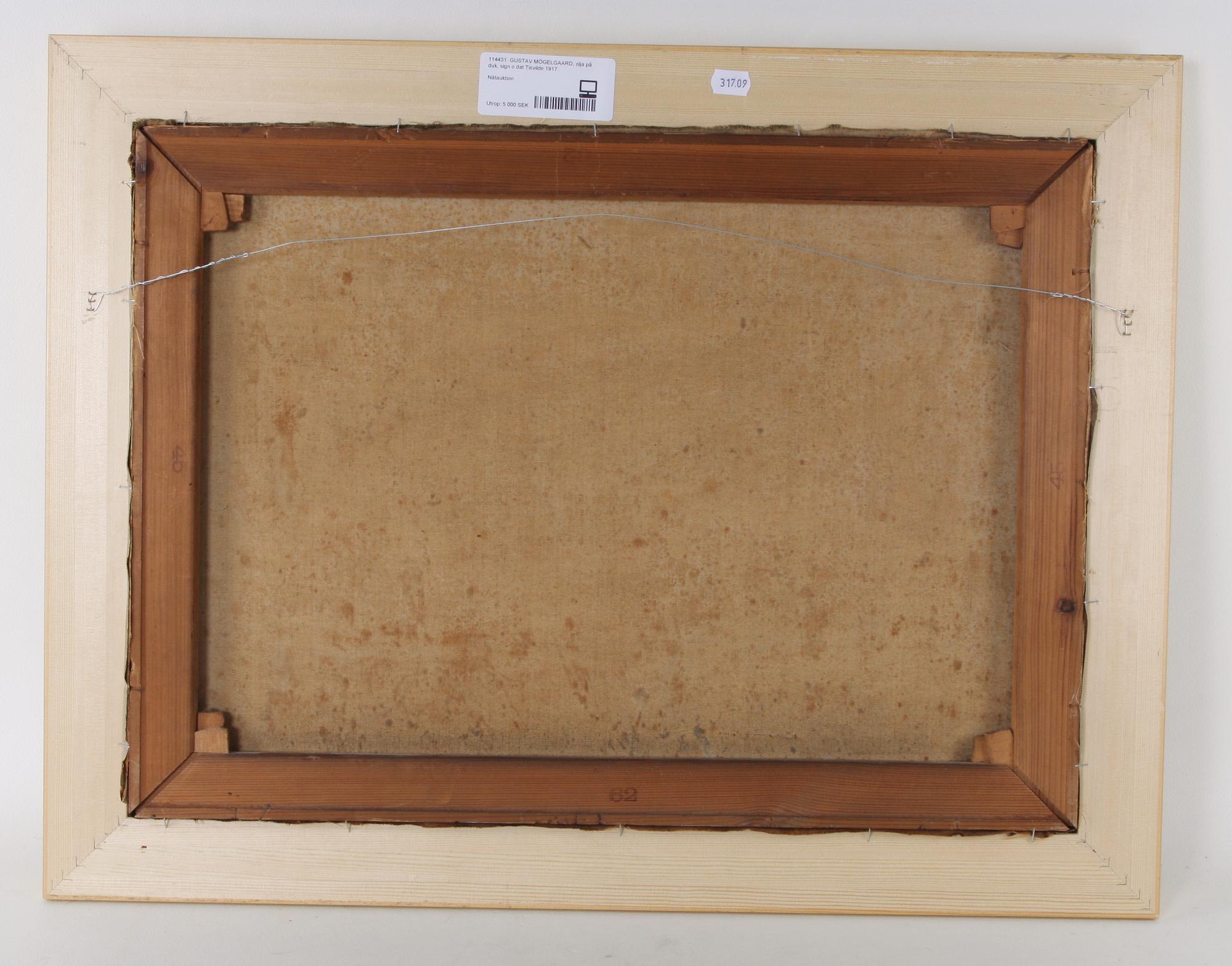 GUSTAV MÖGELGAARD, olja på duk, sign o dat Tisvilde 1917.