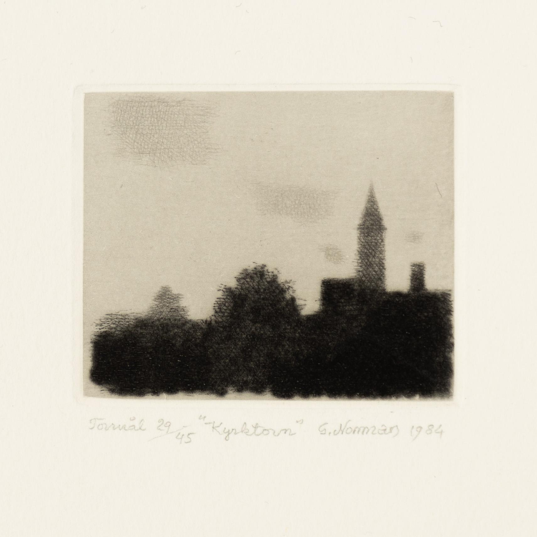 Gunnar Norrman, Drypoint engravings, 9, signed and numbered.