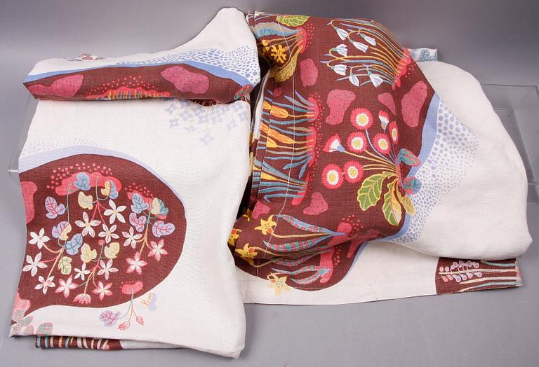 GARDINER, ett par, Josef Frank, Firma Svenskt Tenn, ca 120x180.