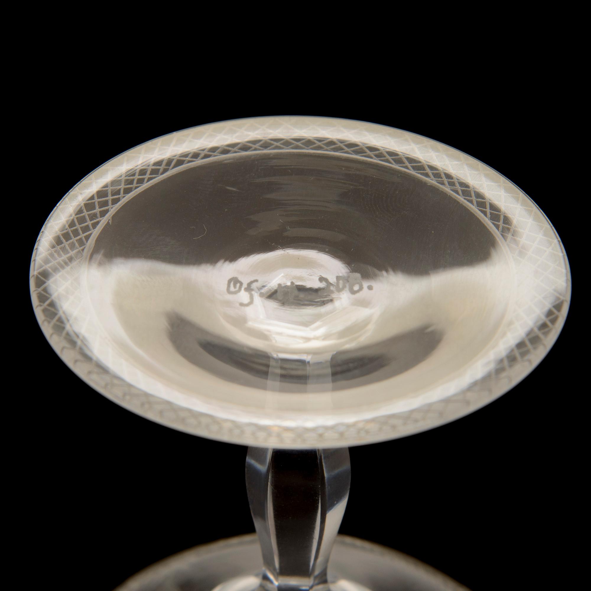 Edvard Hald, A set of 78 pieces "H 208" glassware, Orrefors.