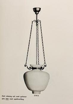 Bertil Brisborg, ceiling lamp, model "31914", Nordiska Kompaniet 1940s-50s.