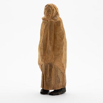 Axel Petersson Döderhultarn, figure, Old Woman, from "Auction".
