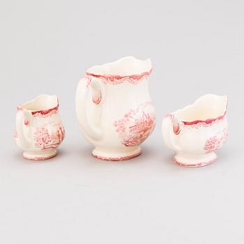 MATSERVIS, 157 delar, flintgods, "Bengali, röd", Rörstrand, 1940-tal.