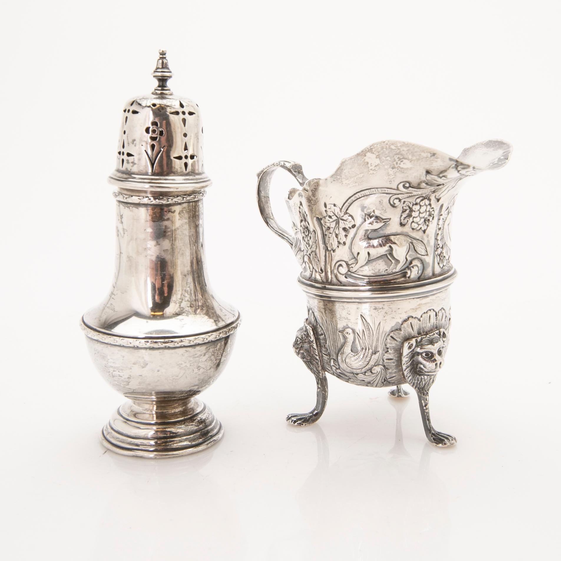 Parti silver, 5 delar, England, London, 1900-tal.
