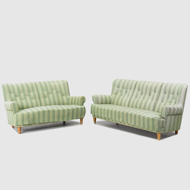 two Wergeland sofas, second half of the 20th century.