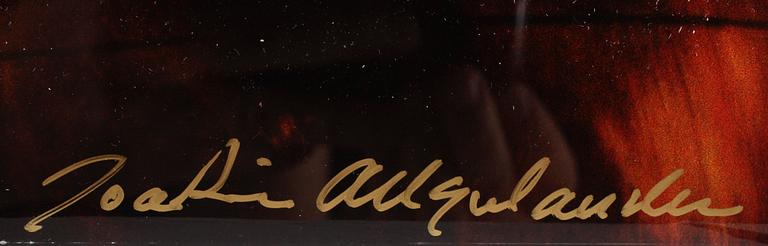 JOAKIM ALLGULANDER, litografiskt tryck på plexiglas, sign o numr 1/8.