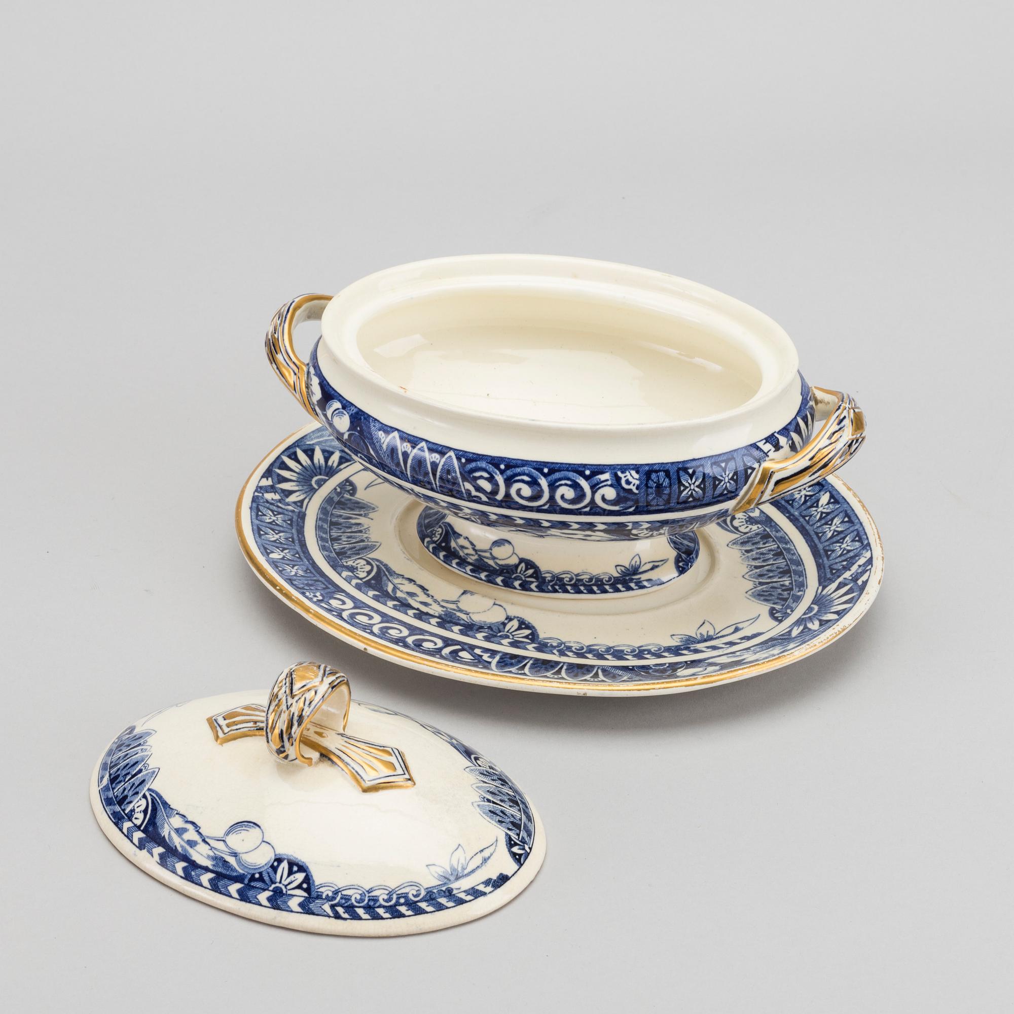 FAT samt SÅSSKÅL flintgods England omkring 1900.