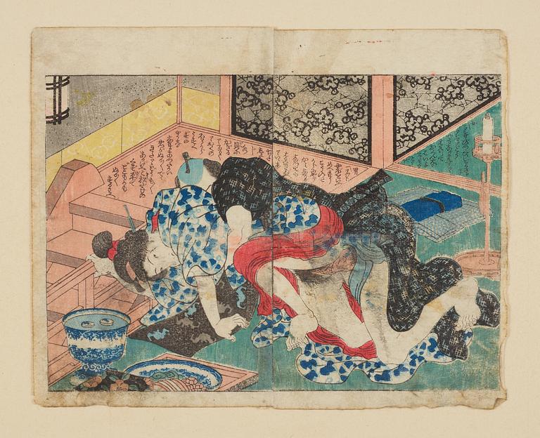 A mid 19th Century japanaise woodcut.