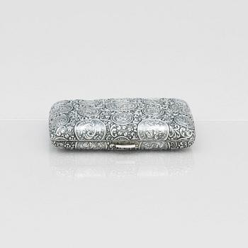 Georg Adam Scheid, cigarettetui, silver, Wien, Österrike-Ungern (1882-1921).