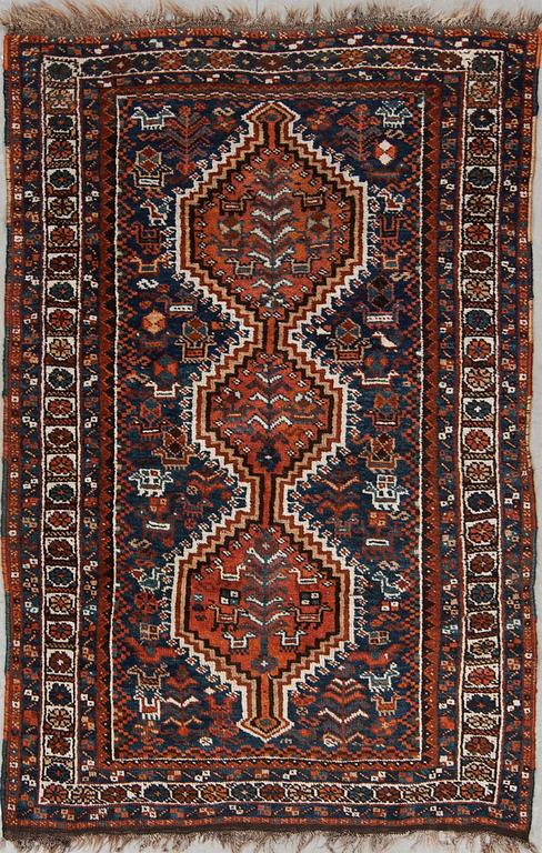 MATTA, semiantik, Shiraz/Kashgai, figural, ca 182 X 117 cm.