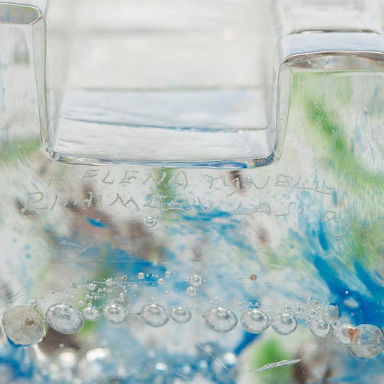 Helena Tynell, lasiveistos, "Metsä", signeerattu Helena Tynell Riihimäen Lasi Oy.