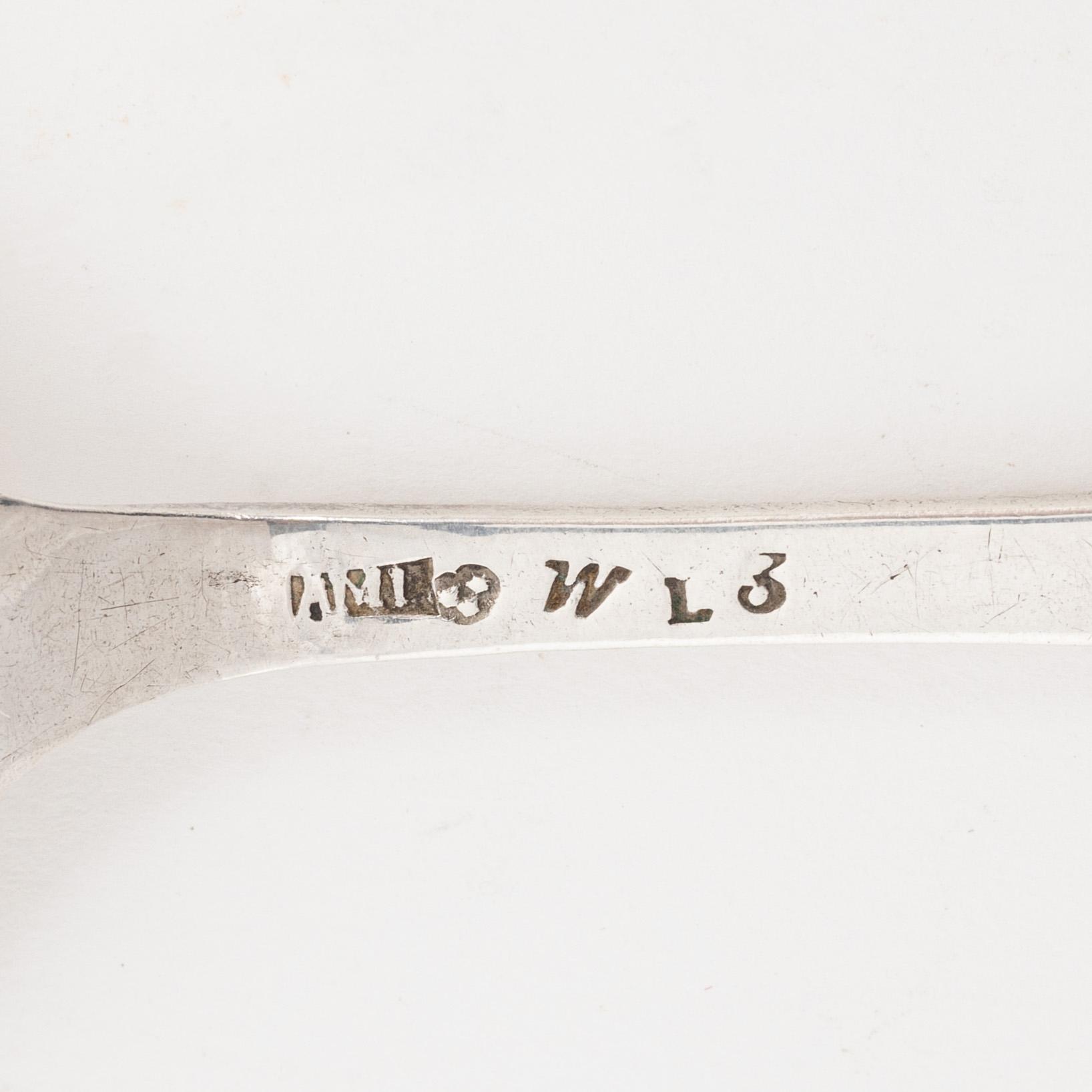 Skedar, 6 st, silver, olika mästare, bl.a. Johan Petter Molér, Visby, 1813. Karl Johan.