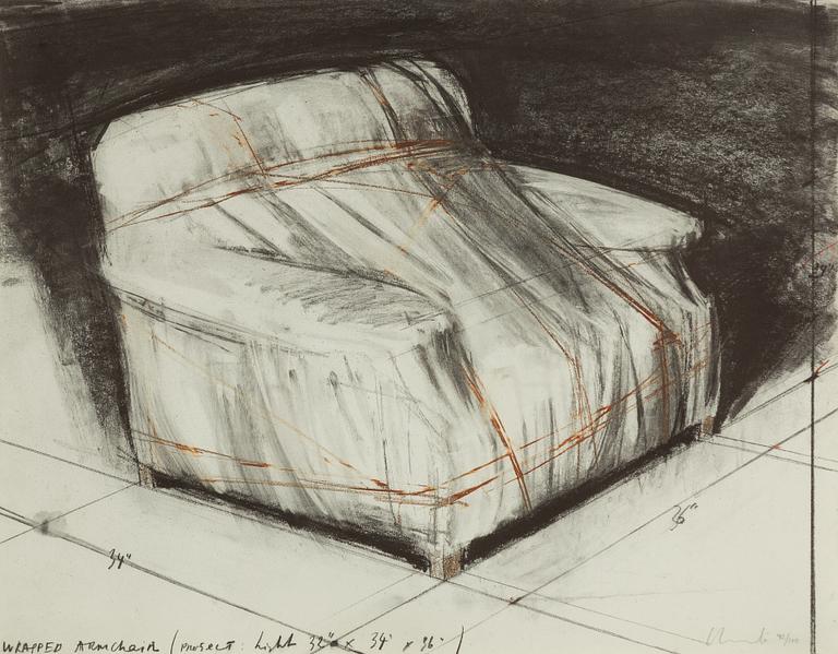 Christo Vladimirov Javacheff, "Wrapped Armchair Project".