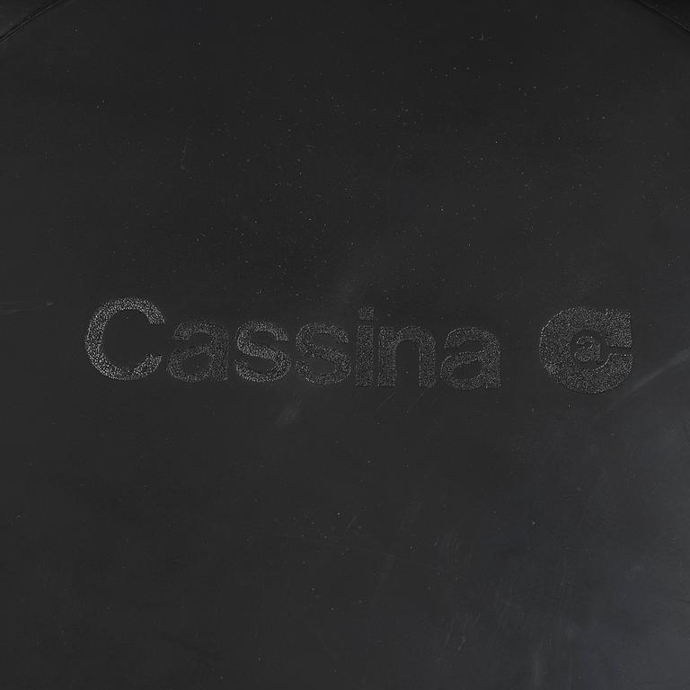 A pair of leather upholstered model 413 CAB armchairs by Mario Bellini for Cassina.
