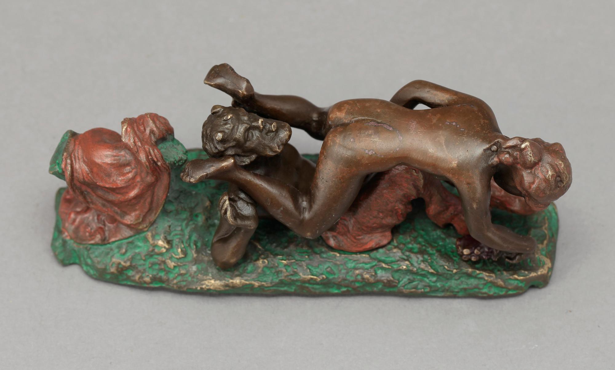 FIGURGRUPP, wienerbrons, Bergmann, Österrike, omkring 1900.