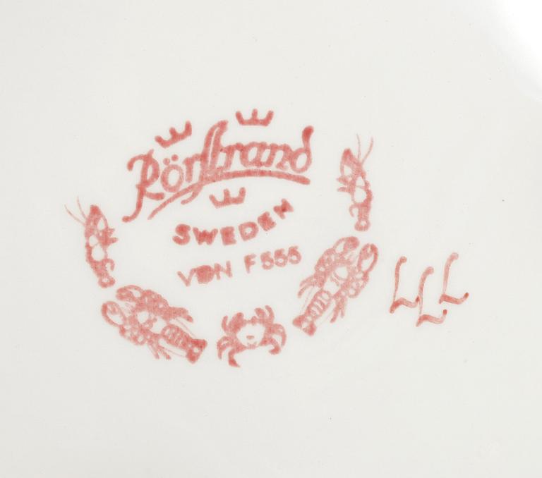 KRÄFTSERVIS, 7 delar, flintgods, Alf Wallander, Rörstrand, 1900-talets första hälft.