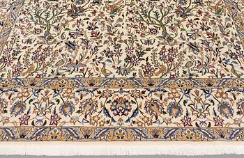 A carpet, Figural Nain, part silk, sk 9LAA, ca 355 x 249.