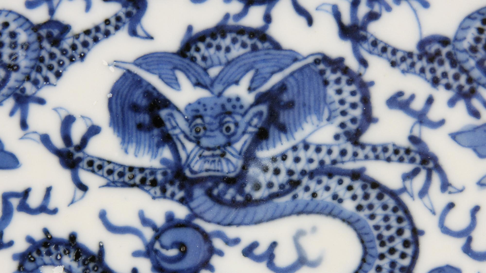 PARTI PORSLIN, 3 delar, Kina, troligen sen Qing, 18/1900-tal.