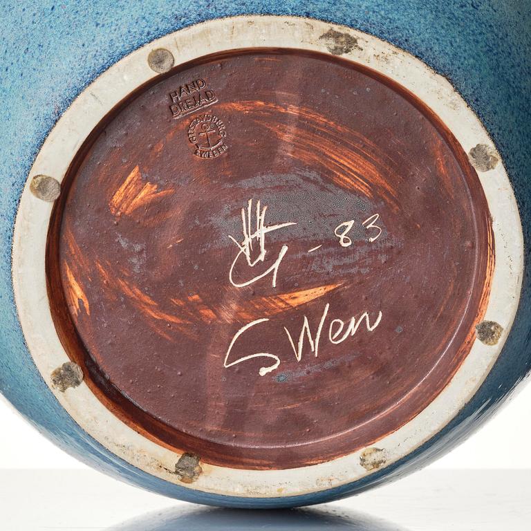 Sven Wejsfelt, a stoneware floor vase, Gustavsberg Studio 1983.