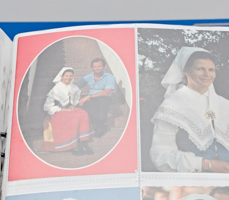 ALBUM 6 st MED KUNGLIGA VYKORT, Sverige 1910-80-tal.