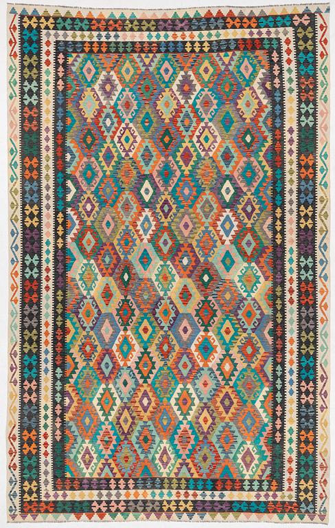 An, Afghan kilim carpet, c. 496 x 319 cm.