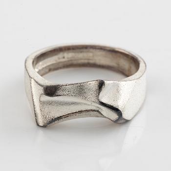 Lapponia, two sterling silver rings and tie ping.
