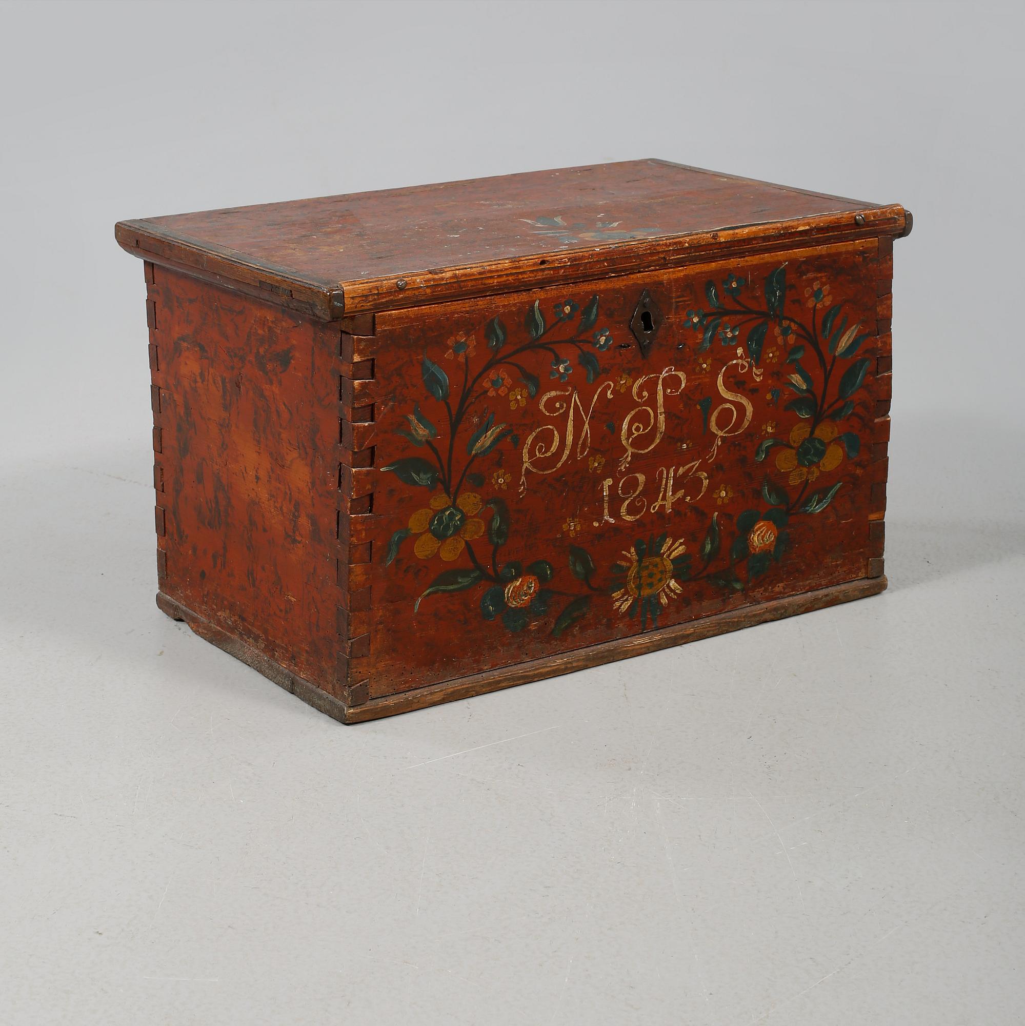 KISTA, allmoge, 1800-tal, bär datering 1843.