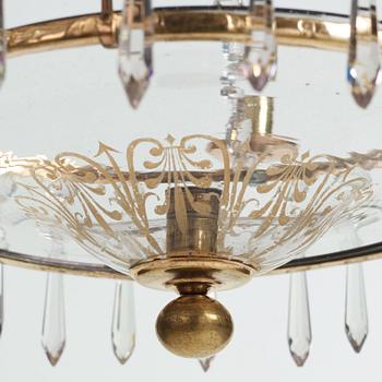 LJUSRING, för fyra ljus, 1800-talets början. Sengustaviansk.