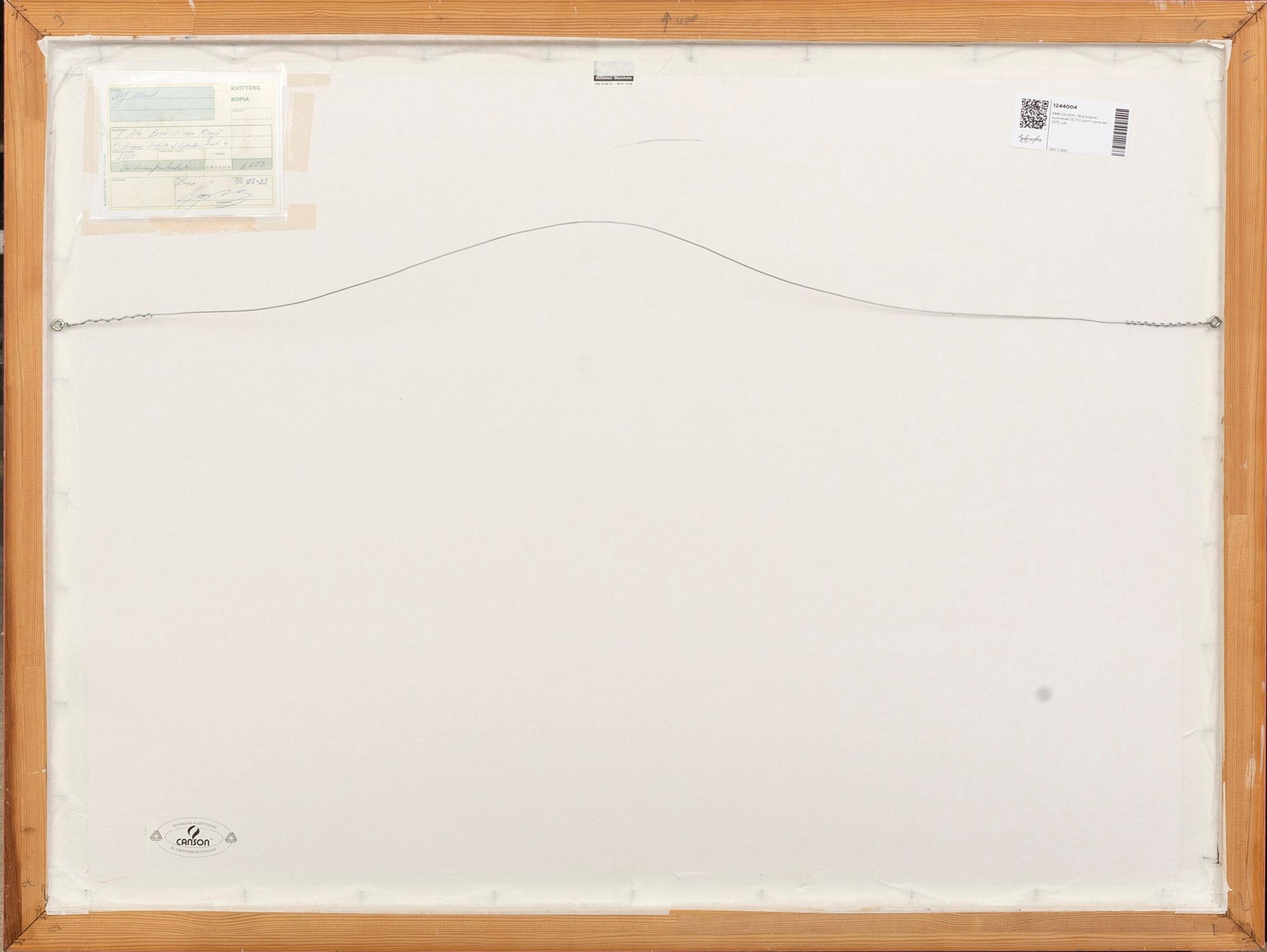 ERIK OLSON, lithograph in color, numbered 13/310 and signed 1973.