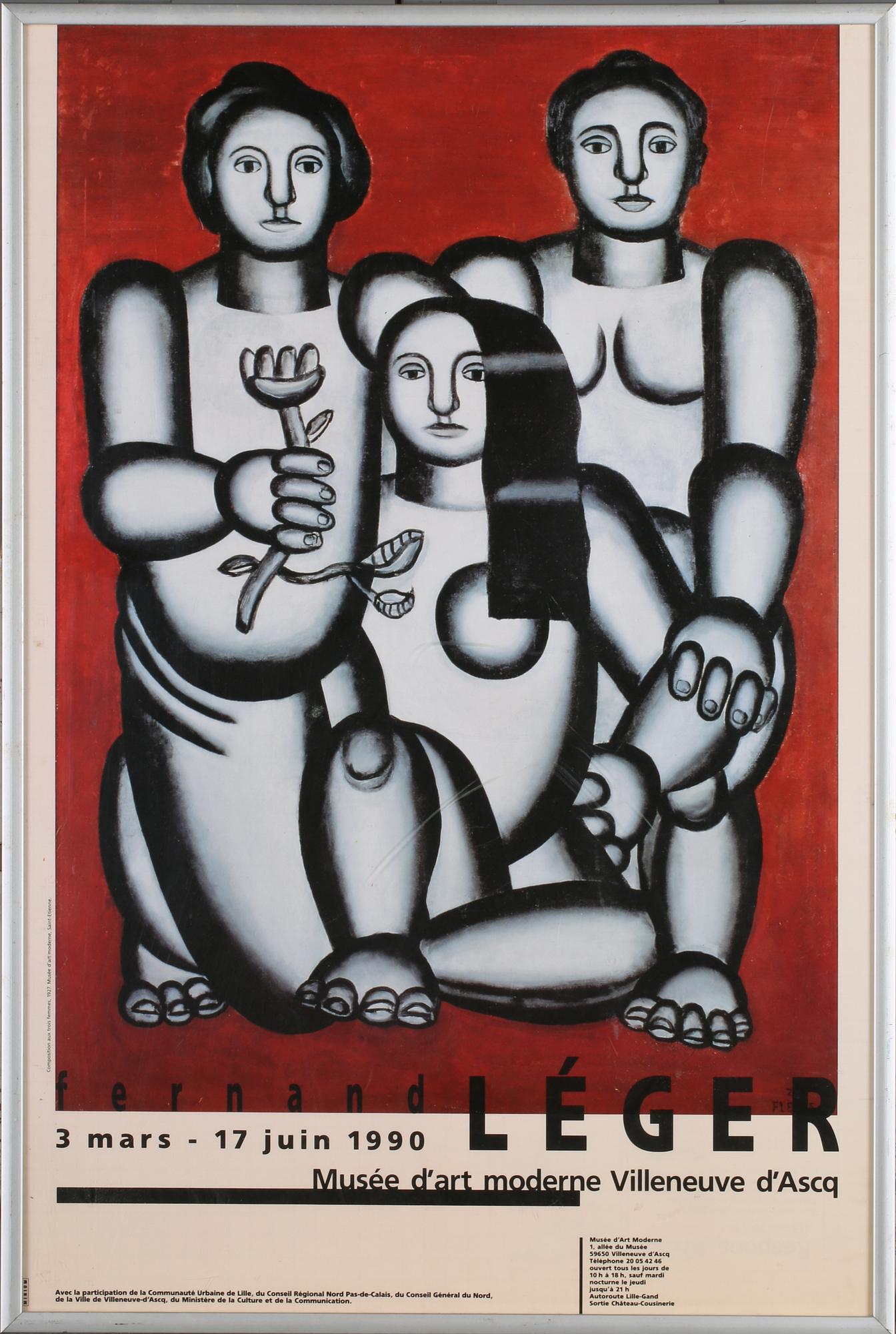 FERNAND LÉGER, efter, utställningsaffisch, 1990.