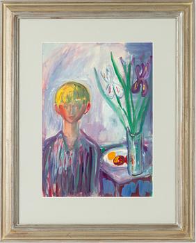 Waldemar Sjölander, Boy by Flowers.