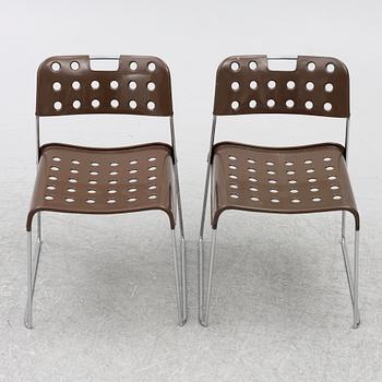 Rodney Kinsman, stolar, 5 st, "Omstak Chair", Bieffeplast, Italien, 1970-tal.