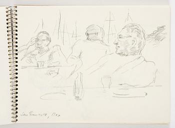 Lotte Laserstein, 4 skissböcker med blyertsteckningar.