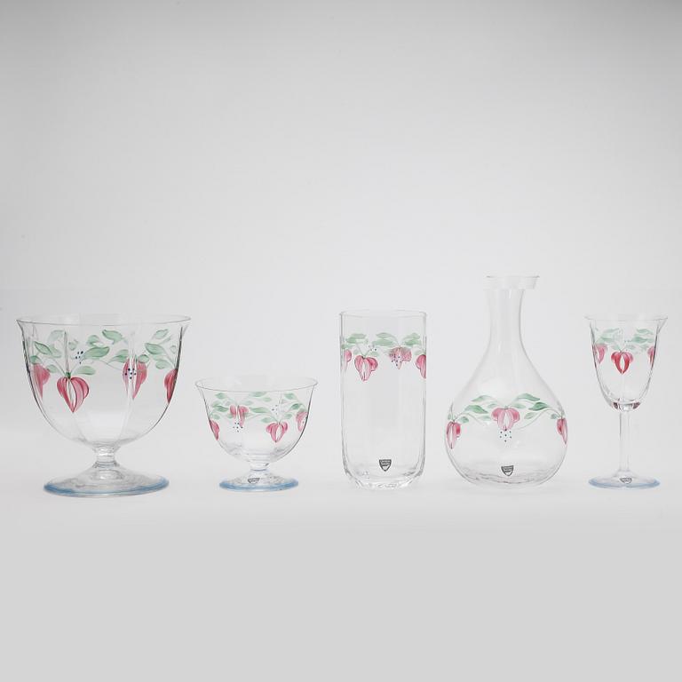 GLASSERVIS, 14 delar, "Maja", Eva Englund, Orrefors.