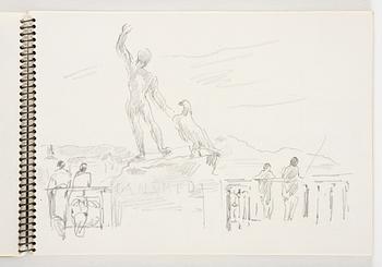 Lotte Laserstein, 4 skissböcker med blyertsteckningar.