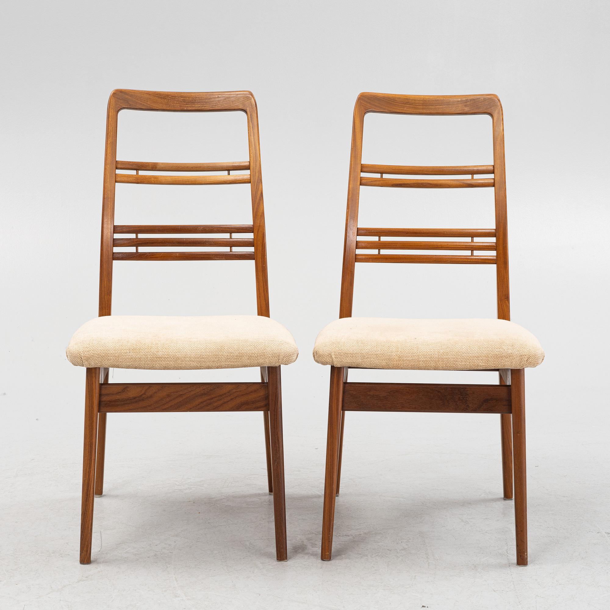 Svante Skogh, matbord samt stolar 4 st Rosetto-serien Abra Möbler 1960-tal.