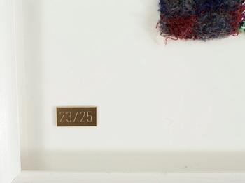 OTTAVIO MISSONI, Multipel, textil på plexiglas, signerad och numrerad 23/25, daterad -83.