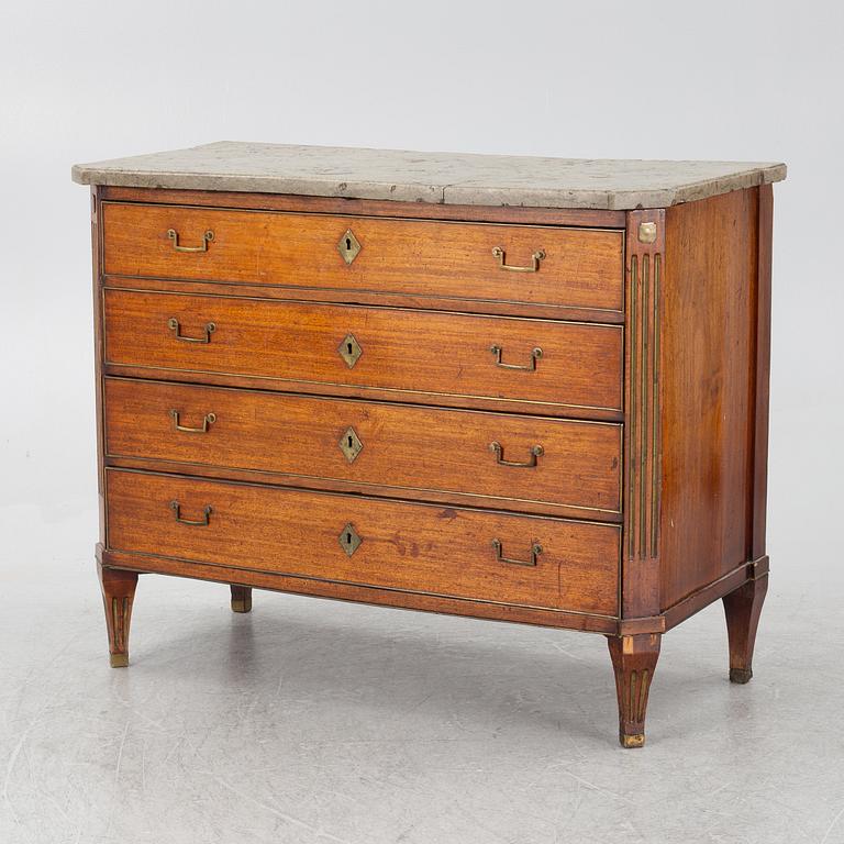 Johan Jacob Almgren, a Gustavian chest of drawers, Stockholm, late 18th Century.