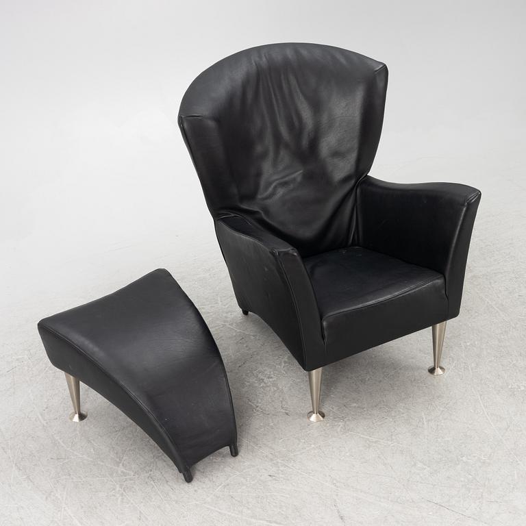 Gijs Papavoine, armchair with footstool, 'Castor', Montis, Italy.