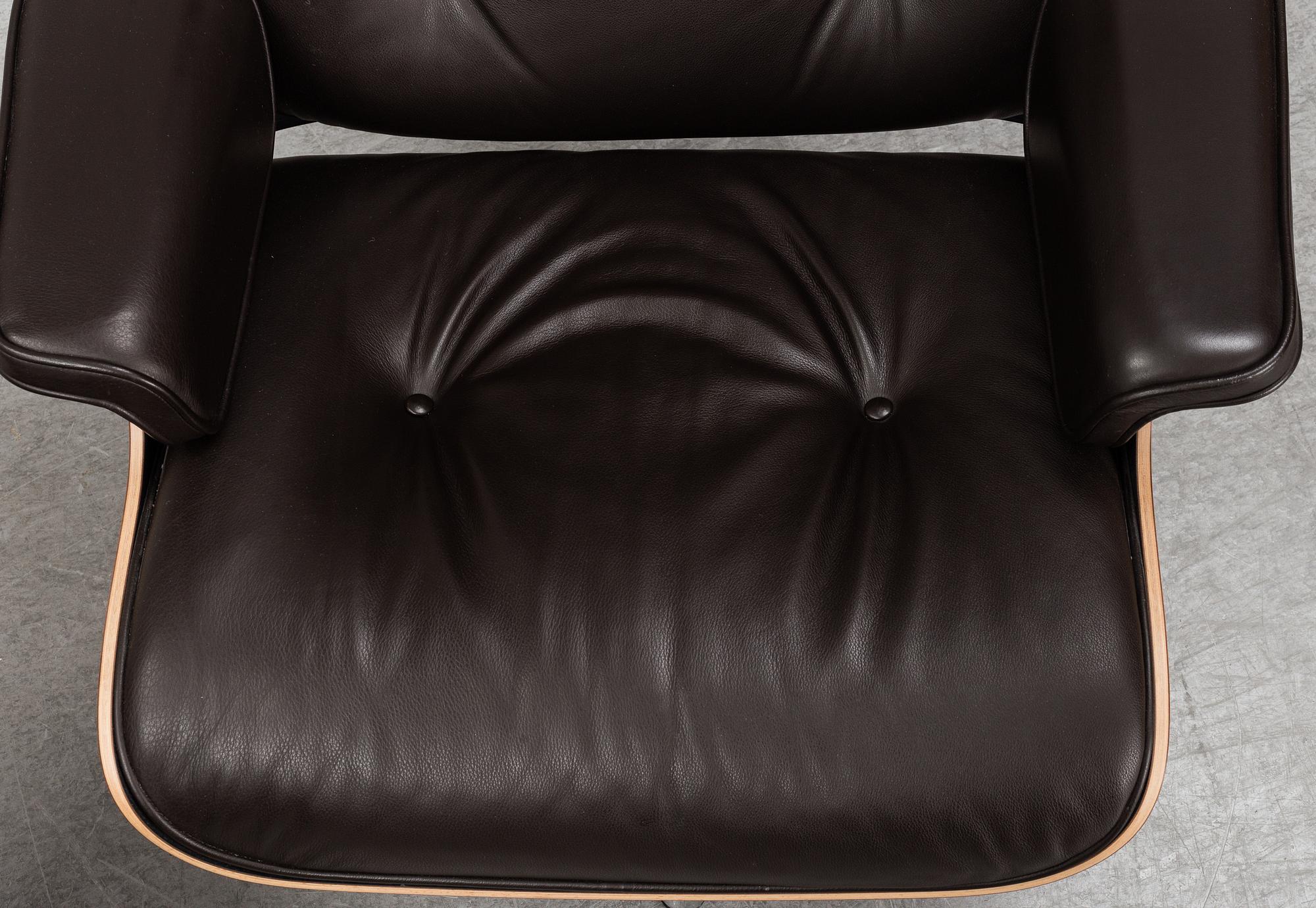 CHARLES & RAY EAMES, a Lounge Chair and Ottoman, Vitra, 2010's.