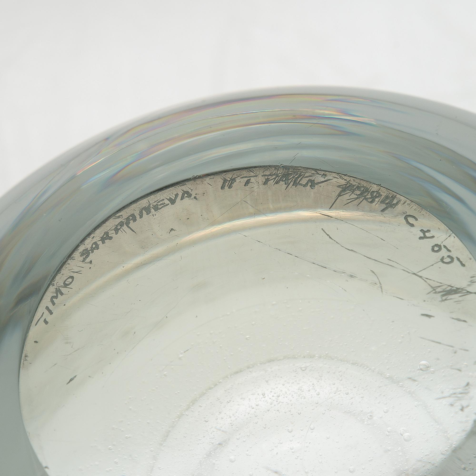 Timo Sarpaneva, skulptur, "Claritas", signerad Timo Sarpaneva Iittala 1984 C455.