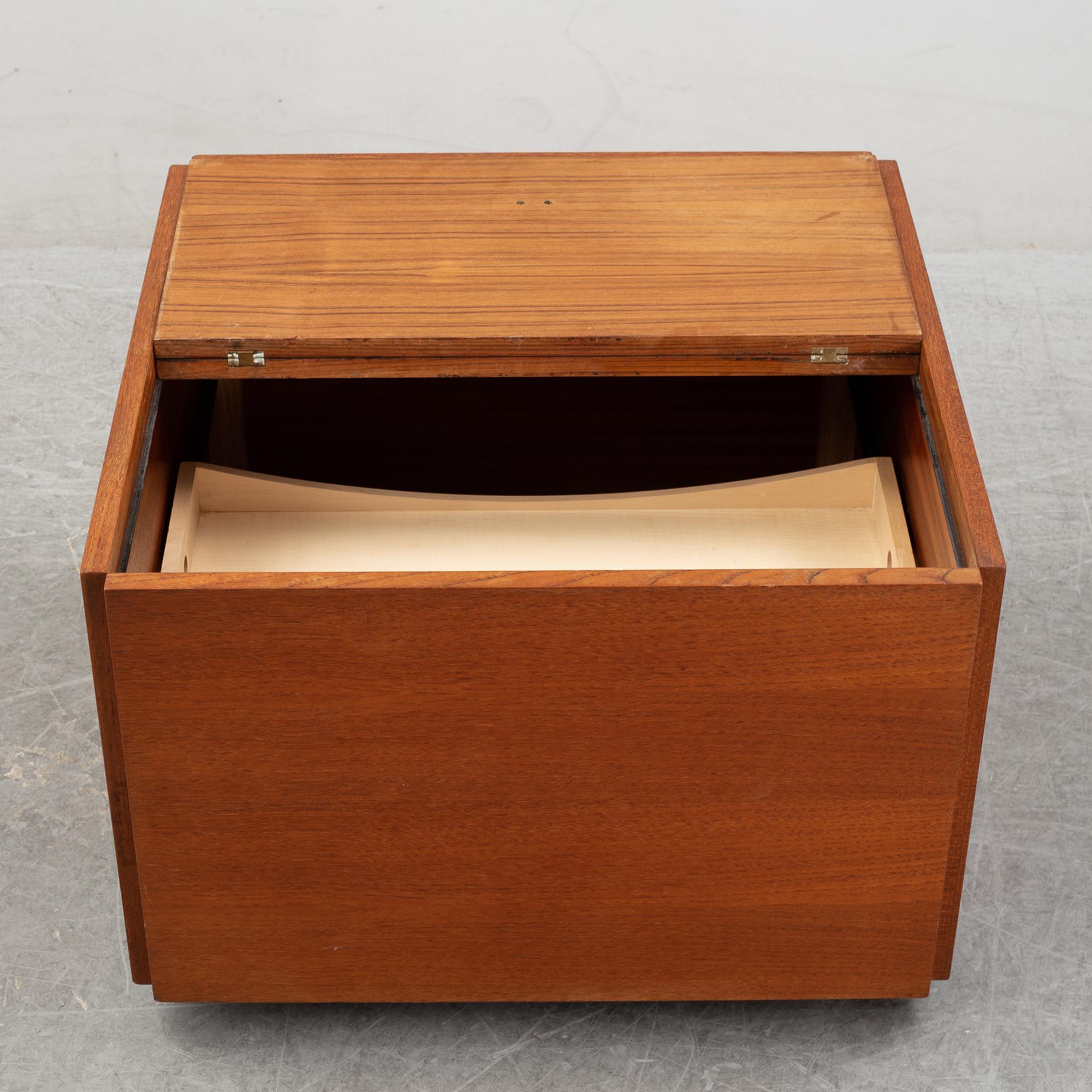 A teak bar cabinet by Verner Panton, Studioline, 1960's.