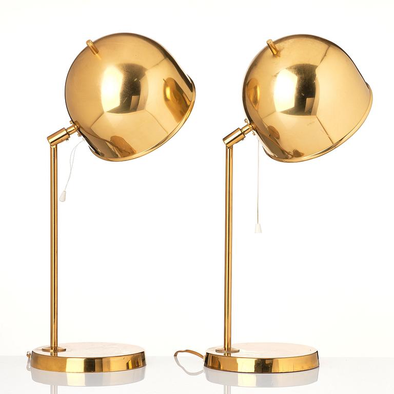 Eje Ahlgren, bordslampor, ett par, modell "B-075", Bergboms, Malmö, 1960-70-tal.