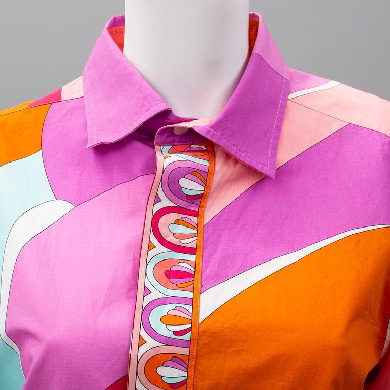 EMILIO PUCCI, a printed cotton shirt, size XL.
