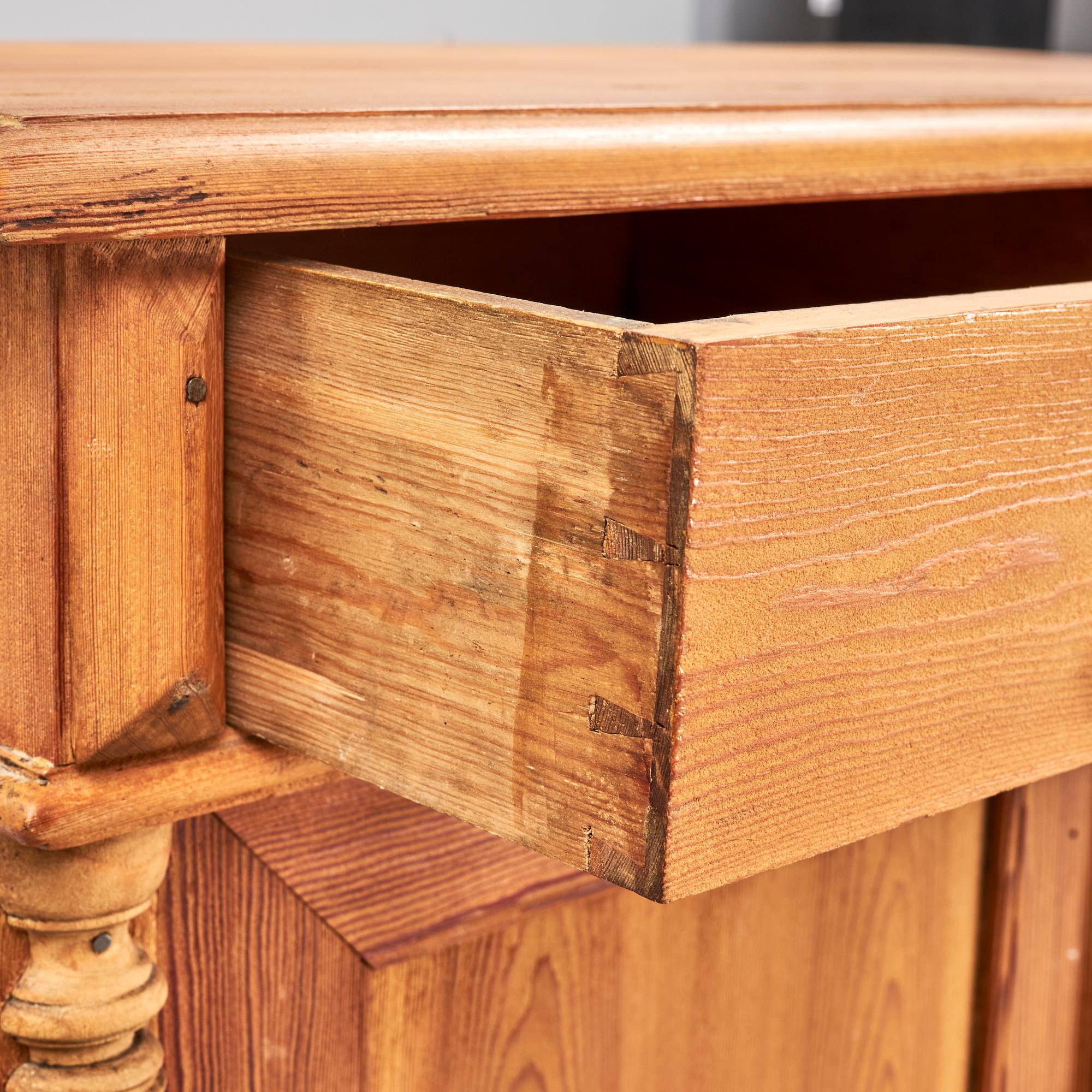 A pine sideboard, circa 1900.