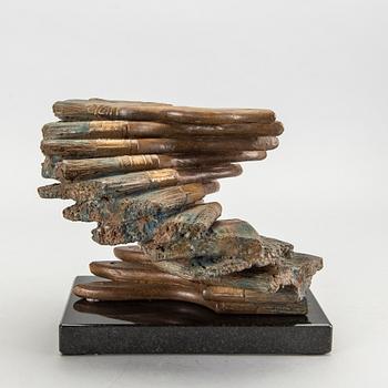 Fernandez Arman, a signed and numbered bronze sculpture.